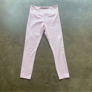Zyia Active Pink Shimmer Leopard Leggings